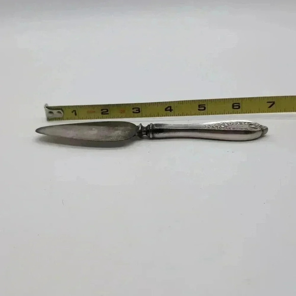 Silver Plated 7 in pie server Monogramed A - Picture 5 of 5